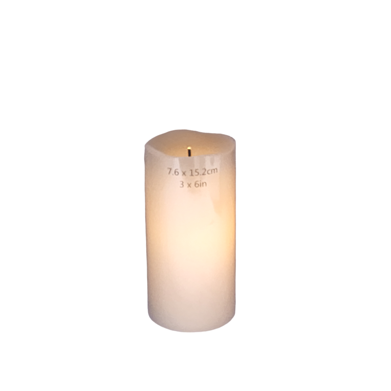 Wavy Edge Glow Wick Pillar Candle -