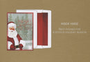 Foil Accented Embossed Cards (Santa with Snowy Forest)