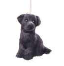 Plush Puppy Black Labrador Ornament