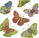 Jeweled Butterflies (Pearl) - Cocktail Napkin