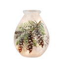 Lighted 5 inch Glass Vase  - Evergreen Elegance
