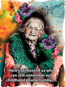 Childhood Phone Number Birthday Greeting Card