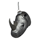 Glass Rhino Head Figurine Ornament - Christmas >> Ornaments >> Glass - by Christmas By Krebs