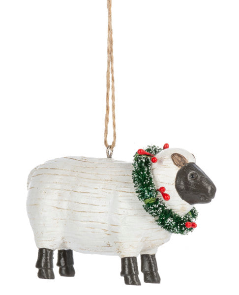 Folk Art Farm Animal Ornament - Sheep