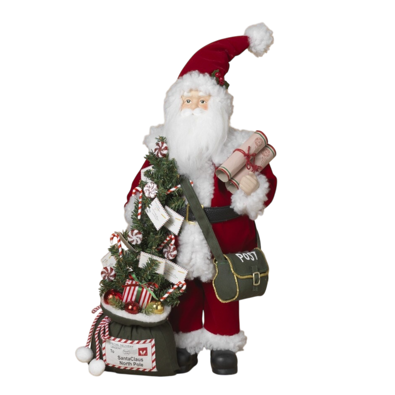 North Pole Post Santa Claus Figurine