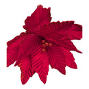 Poinsettia Pick - Red - 12 inch Bloom - 10 Inch Stem - Floral - by A&B Floral - view 2