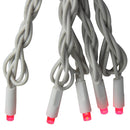 50-Light 5mm Red Frosted LED White Wire Light Set - Christmas >> Lighting - by Kurt Adler - view 3