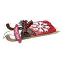Wood Holiday Snowflake Sleigh - 24 Inch - Red