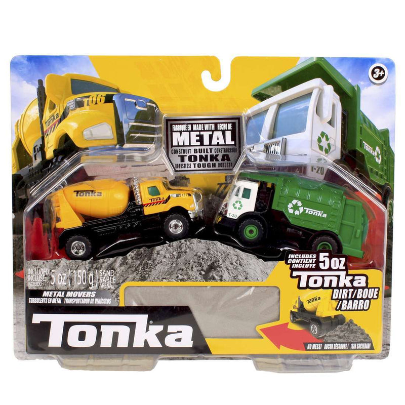Tonka Metal Movers Cement Truck And  Recycle Truck