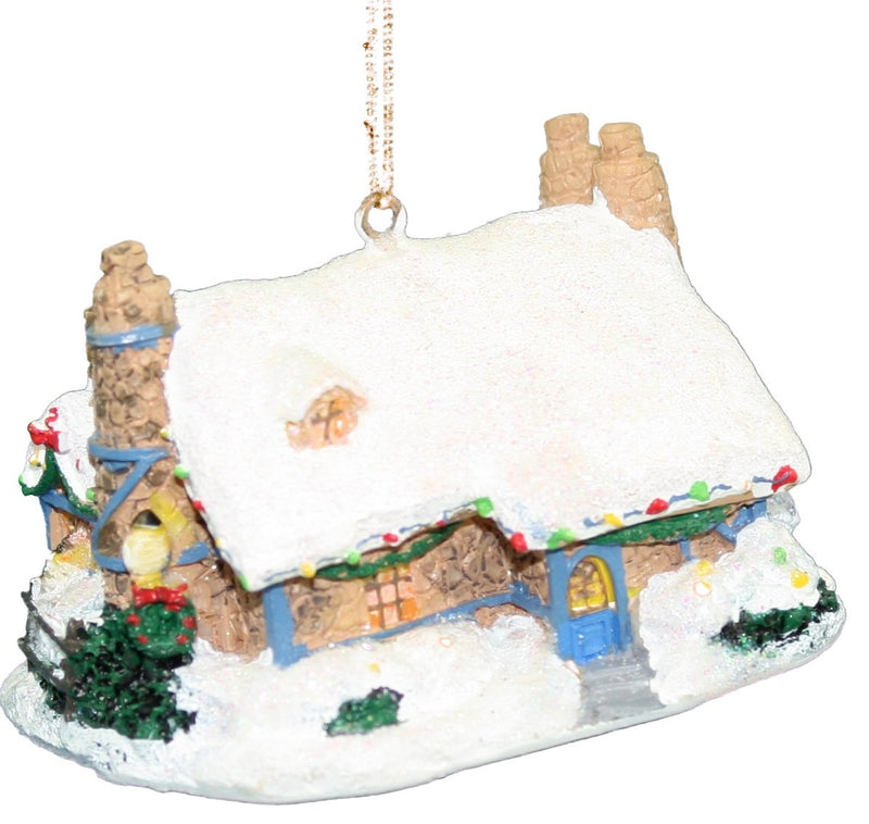 Thomas Kinkade Winter House Ornaments - Two Chimneys - The Country Christmas Loft