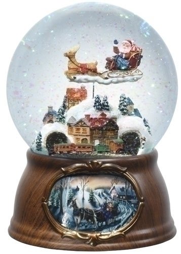 7 inch 120mm Musical Santa Snowglobe - The Country Christmas Loft