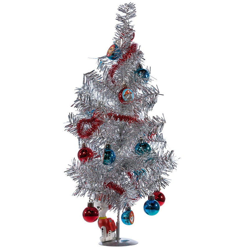 Paw Patrol Mini Tinsel Christmas Tree and Ornament Set - The Country Christmas Loft