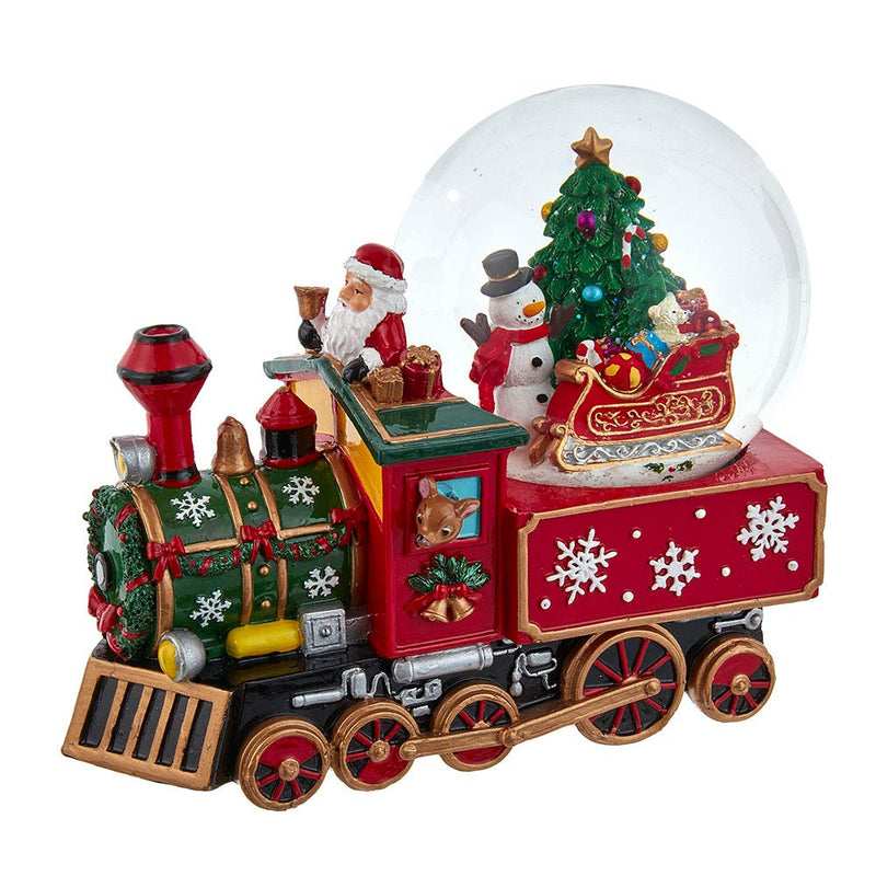 Musical Santa Driving Train Water Globe - 120mm - The Country Christmas Loft