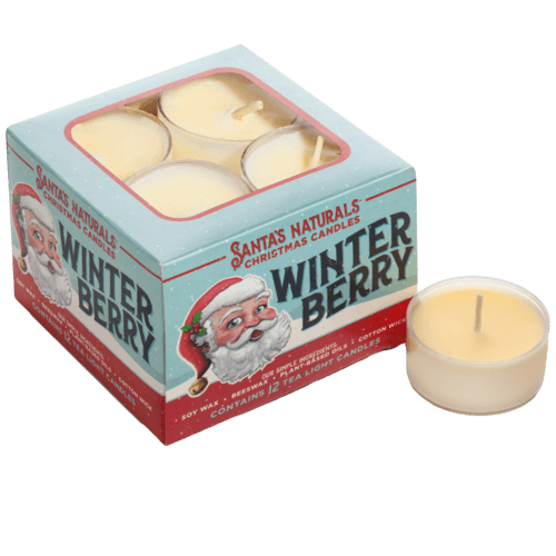 Winter Berry Tealight Candles - Box of 12 - The Country Christmas Loft