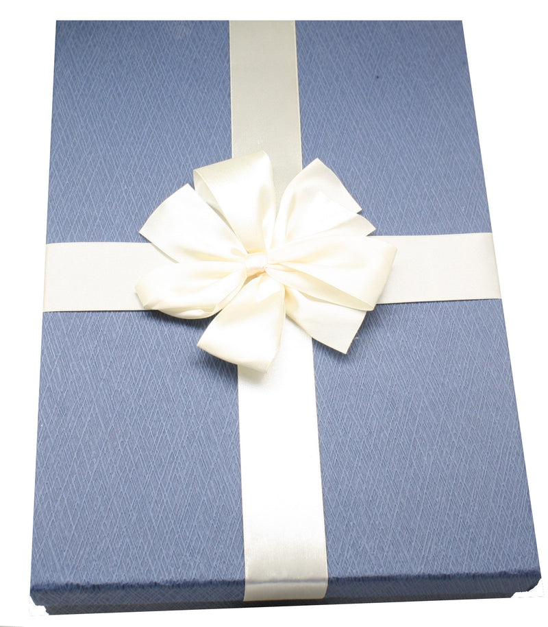 Elegant Rectangular Gift Box - Blue X-Large - The Country Christmas Loft