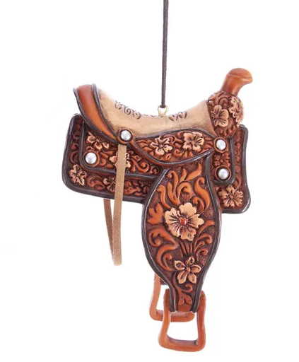 Western Saddle Ornament - Elegant