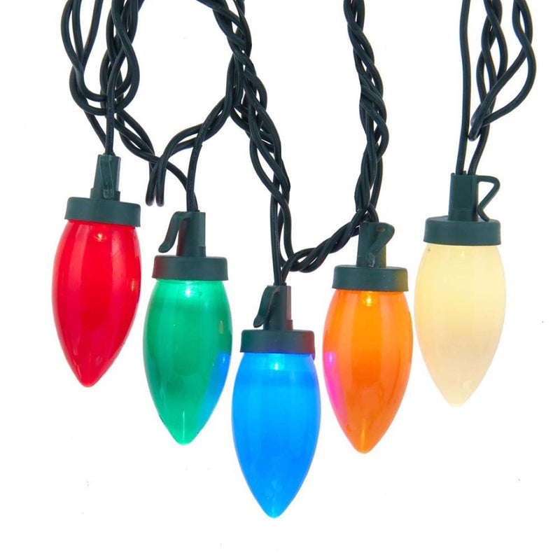 25-Light Multi-Colored LED C9 Bulb Light Set - The Country Christmas Loft
