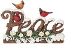 Peace with Cardinals - Poinsettia and Rose - The Country Christmas Loft
