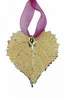 Cottonwood Leaf Ornament Gold - - The Country Christmas Loft