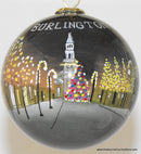 Hand Painted Glass Globe Ornament - Steamship Ticonderoga At The Shelburne Museum - The Country Christmas Loft