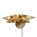 30-Light Warm White Fairy LED Gold Star Treetop - 11.5 Inch