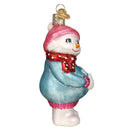 Expectant Snowlady Glass Ornament - The Country Christmas Loft