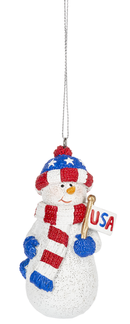 Patriotic Snowman Ornament - - The Country Christmas Loft