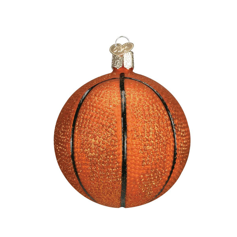 Old World Christmas Basketball Glass Ornament - The Country Christmas Loft