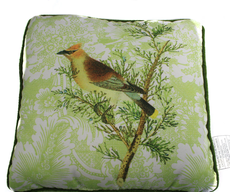 Festive Bird Pillow - Waxwing - The Country Christmas Loft