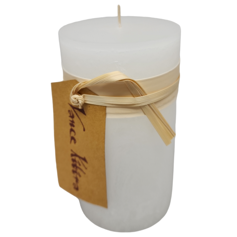 Timber Candle (3.25" x 6" ) - White