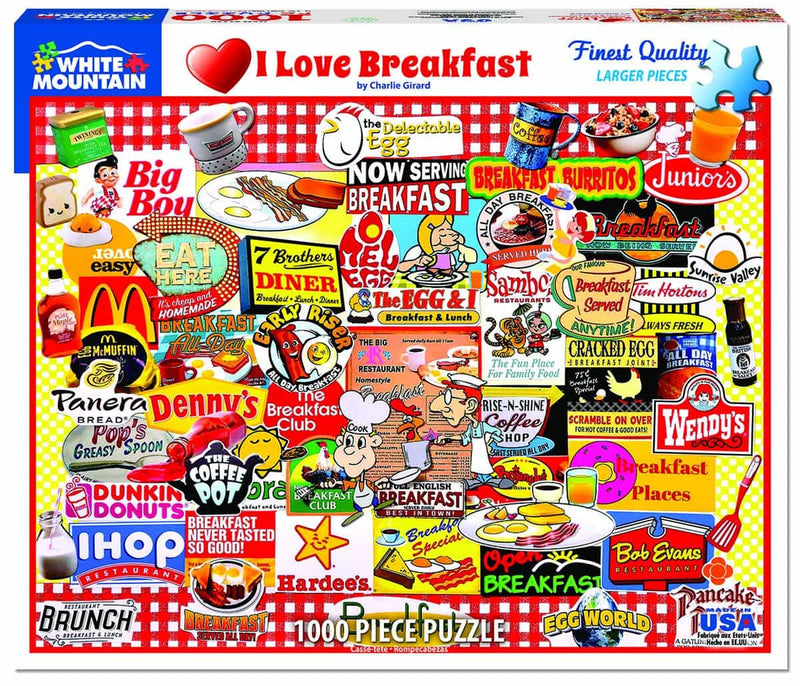 I Love Breakfast Puzzle - 1000 Piece - The Country Christmas Loft