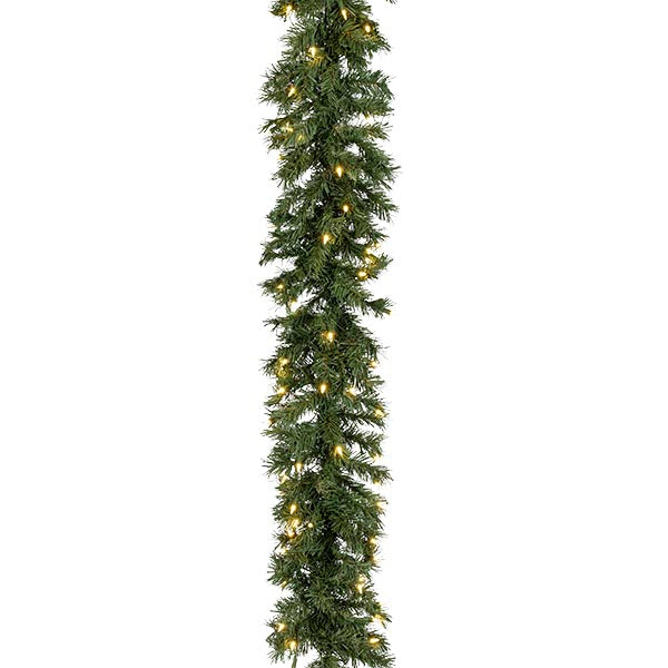 Lighted Aspen Spruce Garland - 9 ft. x 10 in.