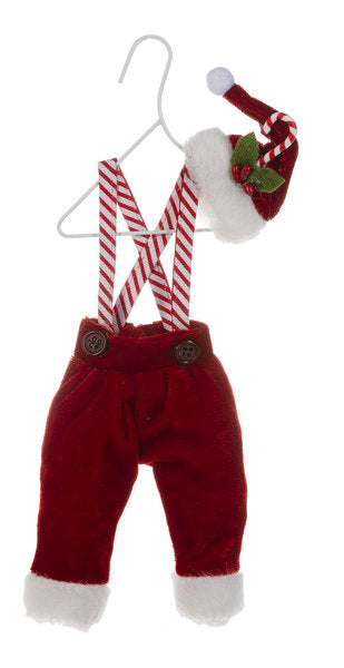 Santas Outfit -  Striped Suspenders - The Country Christmas Loft