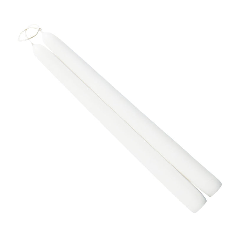 Mole Hollow Taper Pair (Stark White) - - The Country Christmas Loft