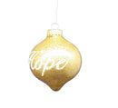 Krebs Value Glass Onion 4 pack - Gold Sparkle Hope and Joy - The Country Christmas Loft