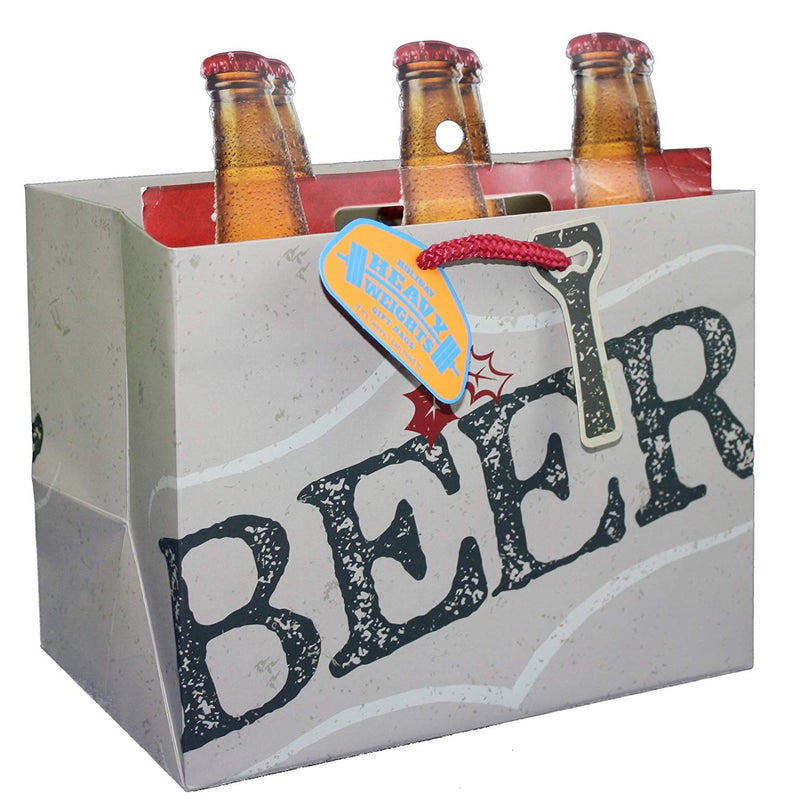 first fathers day gift, cheers best buds 6 pack kraft beer bottle holder  and 6 labels