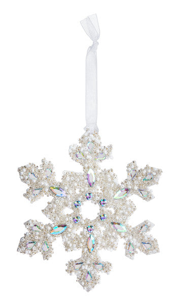 Beaded Snowflake Ornament - Style 2 - The Country Christmas Loft