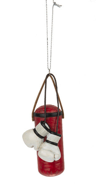 Boxing Bag with Gloves Ornament - The Country Christmas Loft