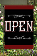 Open on Black Garden Flag - The Country Christmas Loft