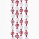Red and White Frosted Beaded Garland - The Country Christmas Loft