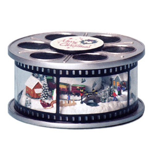 6.5 inch Led Movie Wheel Figurine W/Scene Lights/Rotate Plays 8 Christmas Tunes By Roman - The Country Christmas Loft