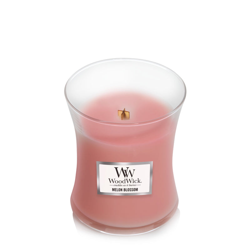 Woodwick Hourglass Jar 9.7 Ounce Candle - Melon Blossom - The Country Christmas Loft