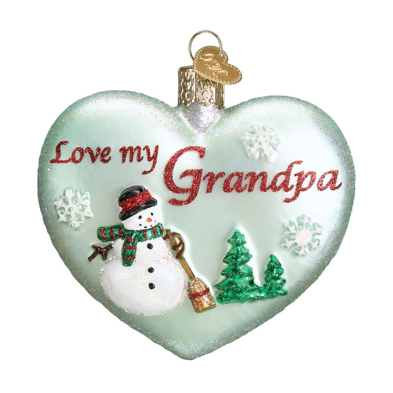 Old World Christmas Grandpa Heart - The Country Christmas Loft