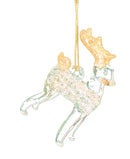 Spunglass Ornament - Gold Reindeer - The Country Christmas Loft