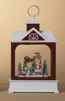 Spinning Barn Waterglobe -  Snowmen