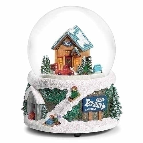 Vintage Ford Musical Snowglobe - The Country Christmas Loft