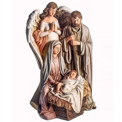 Holy Family With Praying Angel - The Country Christmas Loft