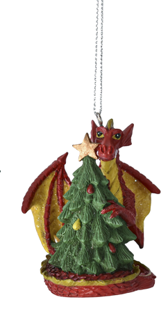 Classic Dragon Ornament - Red - The Country Christmas Loft