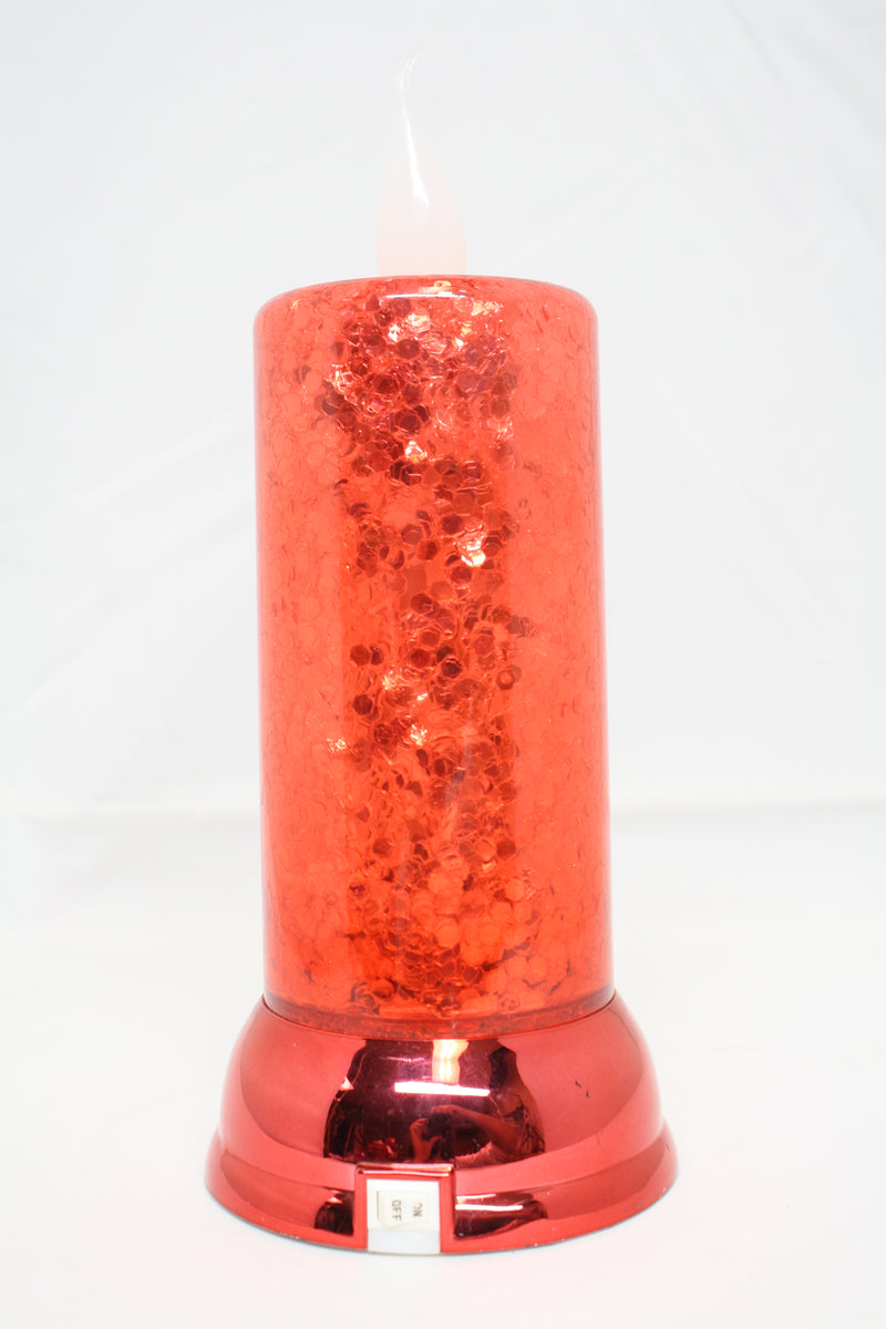 Red Glitter Pillar - Candle - The Country Christmas Loft