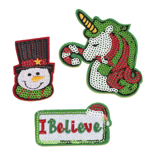 Get your sparkle on! Holiday Patches - I Believe - The Country Christmas Loft